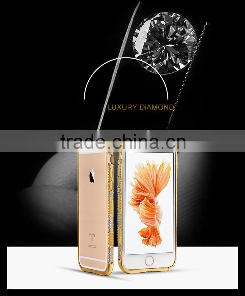 Luxury frame diamond crystal design mobile phone cover cases for ip6s