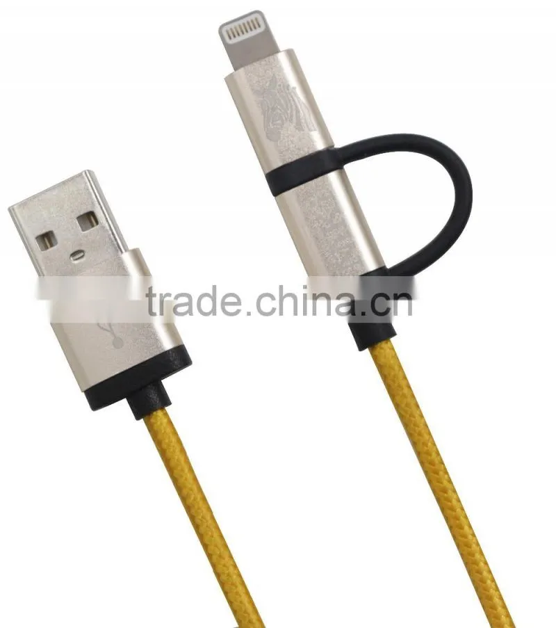 Nice Designed 2 in 1 USB Charging Cable for iPhone and Android Product