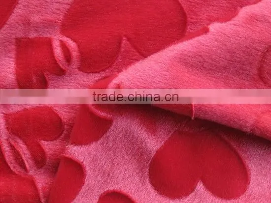 heart brushed knit fabric