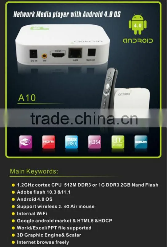 Hot selling dual core cpu XBMC playstore pre-installed 3D 1080p google chrome cast hdmi streaming media player