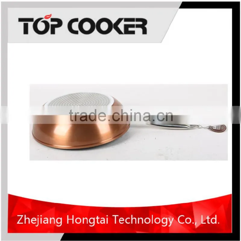 Forged aluminum marble coating metallic wok