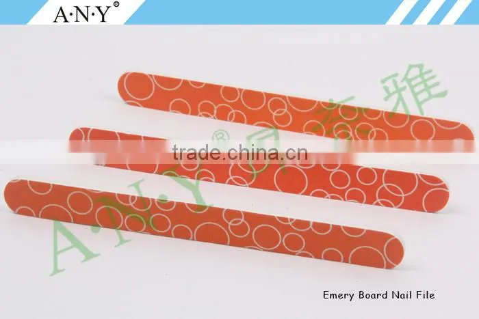 Nail Manicure Orange Emery Sand Paper Round Nail FIle 100/180