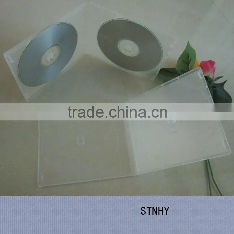 10 mm transparent round type double disc CD case