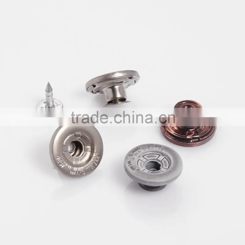 Fashion garment accessories decorative remove metal jeans buttons garment button