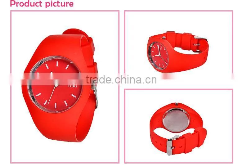 Quartz Steel back japan movement Silicone watches