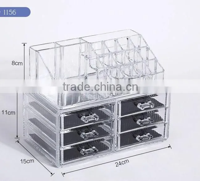 Hot sale acrylic jewelry & cosmetic storage display boxes