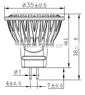220V 12V led spotlight mr11 g4 2W 3W 4W