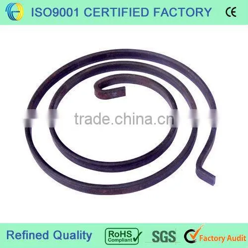Mechanical stainless steel or steel flat wire spiral spring