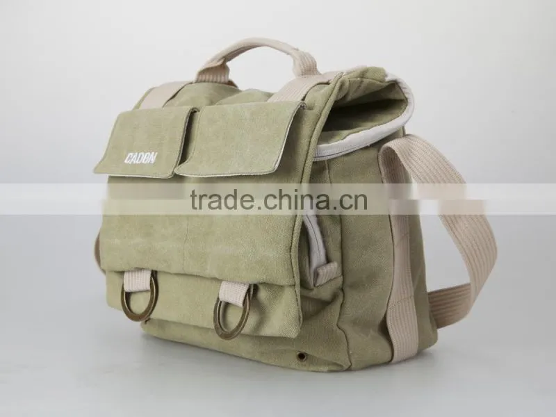 Caden Canvas Functional Camera Large Shoulder bag