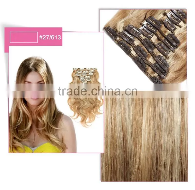 cheap price wholesale clip in hair extension for reseller