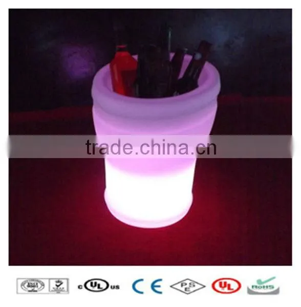 LED RGB plastic ice bucket with stand