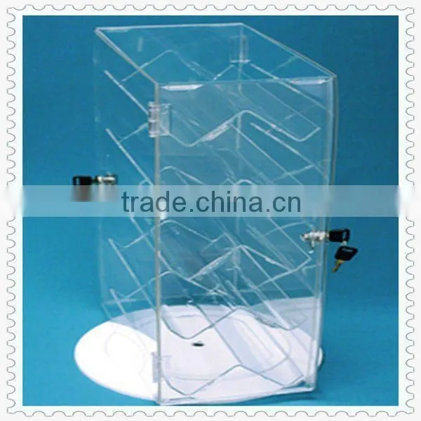 Transparent acrylic display cabinet/showcase with lock