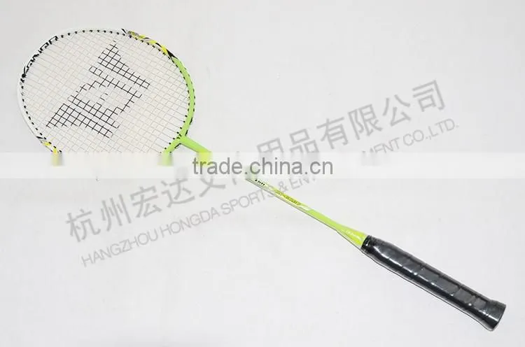 GX-8090 GREEN OEM aluminium&fiberglass badminton racquet with badminton bag/game badminton