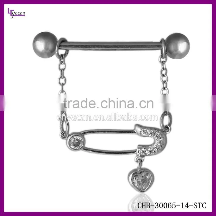 Top Quality 316L Surgical Stainless Lock Nipple Ring