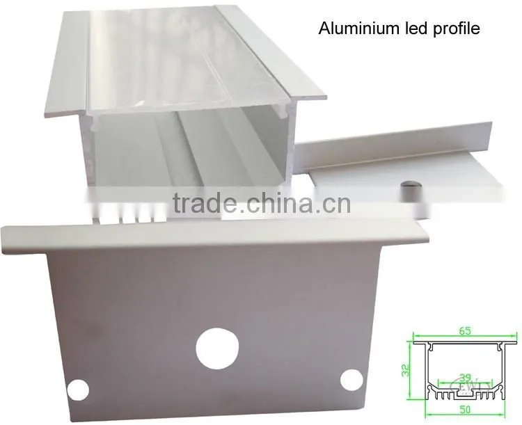 Shenzhen supplier construction used aluminium led profile for recessed mounting