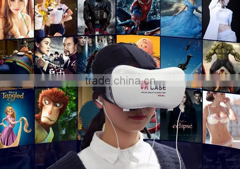 2016 Best selling Glasses 3D VR BOX/case Google Cardboard Virtual Reality 3D Glasses Bluetooth