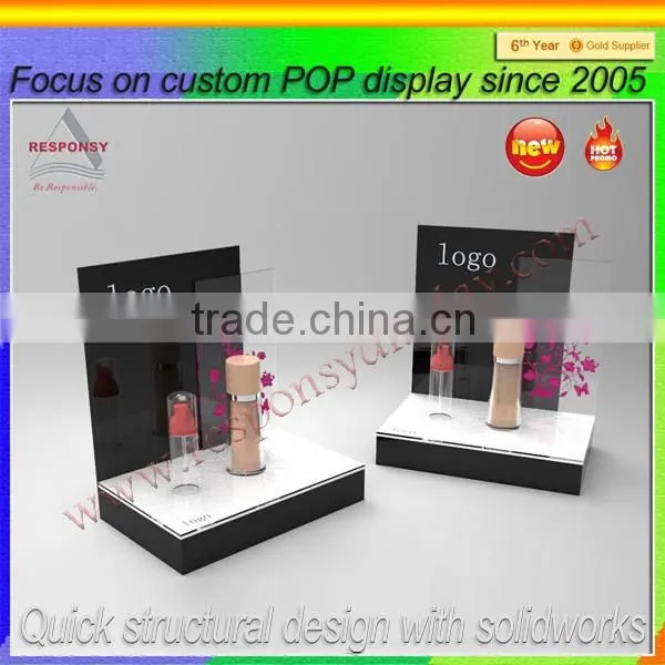 wholesale cosmetic counter display rack made from acrylic