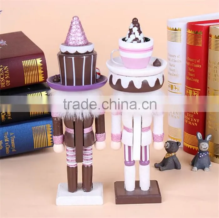 Cute wooden christmas nutcracker figurines