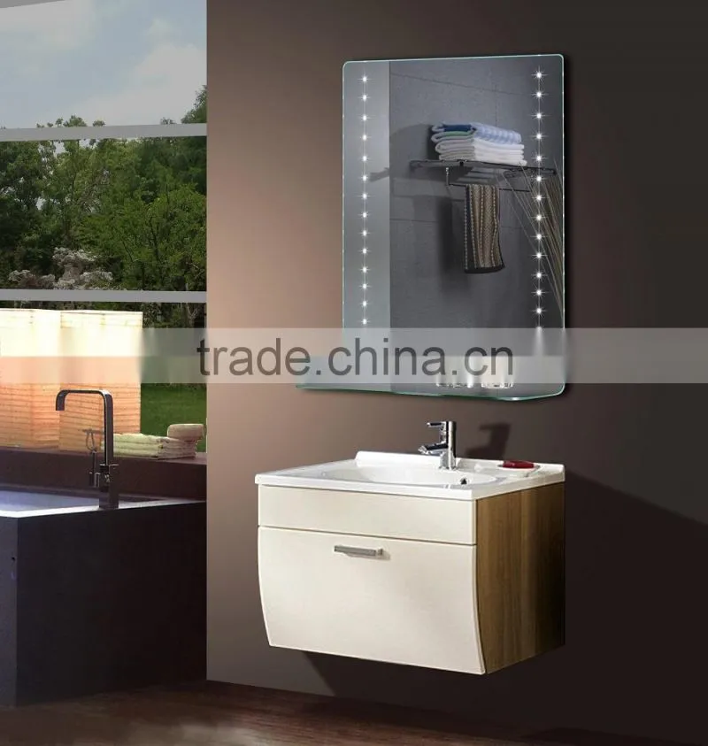High quality shelf bathroom mirror with lights