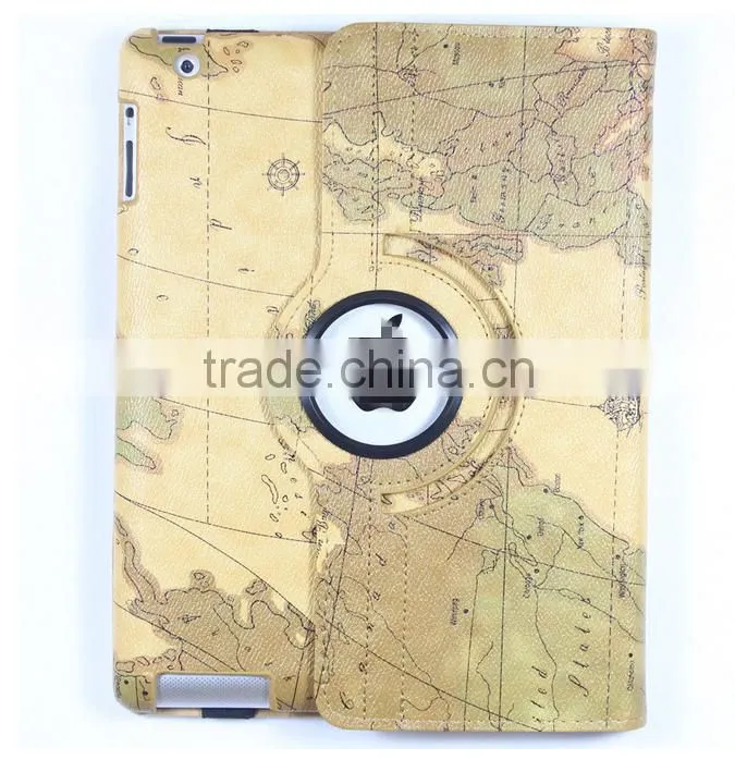 for ipad leather case custom Christmas printed design tablet cover case