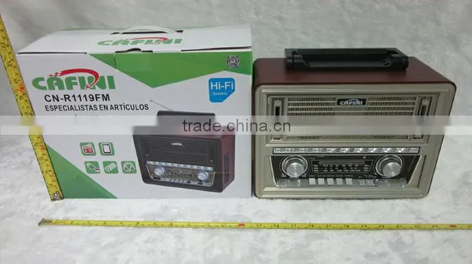 Hot vintage wood portable radio with mp3 player and speaker