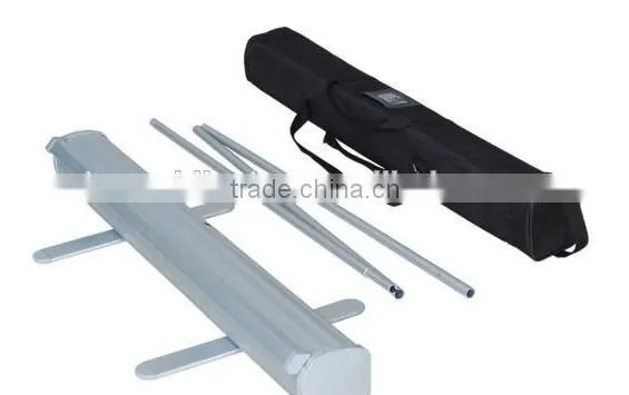 Advertising aluminum pull up banner stand, expo roll up standees, roll up banner
