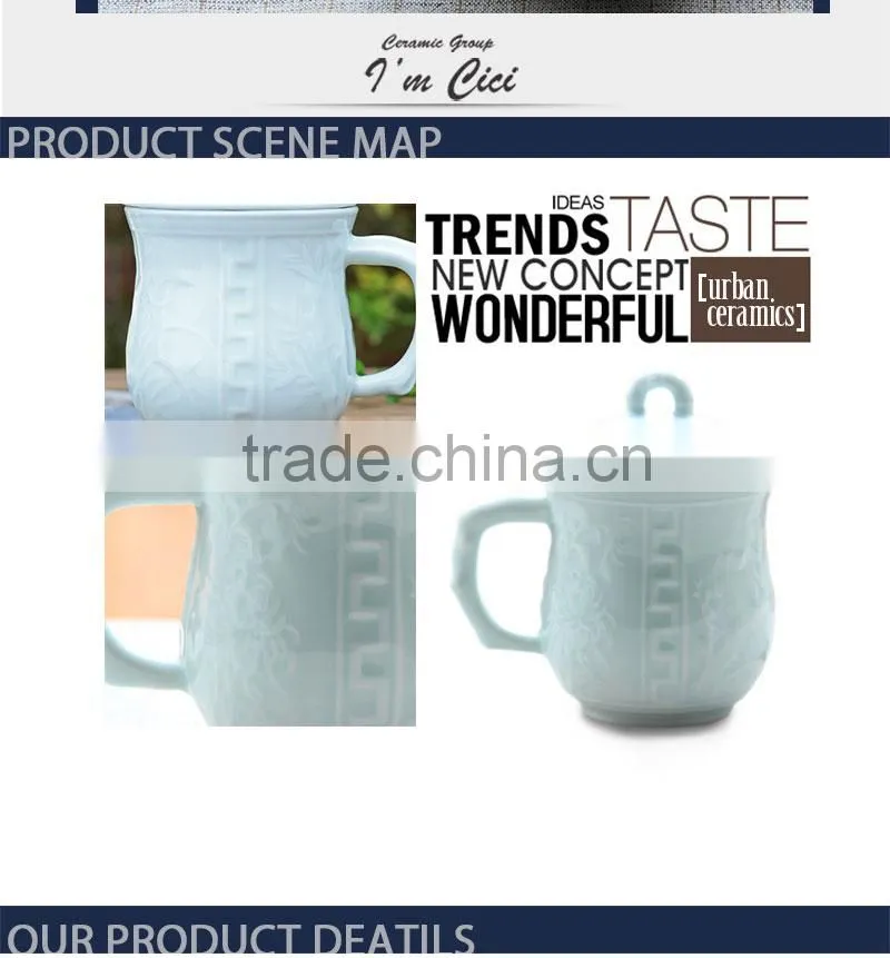 New design promotional creative ceramic mug customized ceramic Cup CC-C044