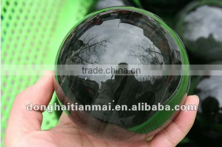 Wholesale Hot sale Rare Natural Black Clear Quartz Sphere obsidian Crystal Ball