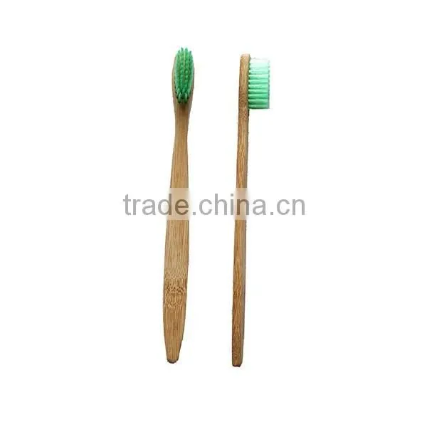 High quality biodegradable bamboo charcoal fiber bristles wood toothbrush