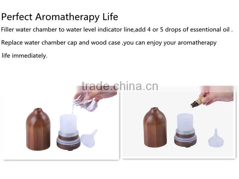 China Wholesale high quality Wood Night Light Ultrasonic LED Aroma Diffuser,wood essential oil diffuser with RoHS,CE