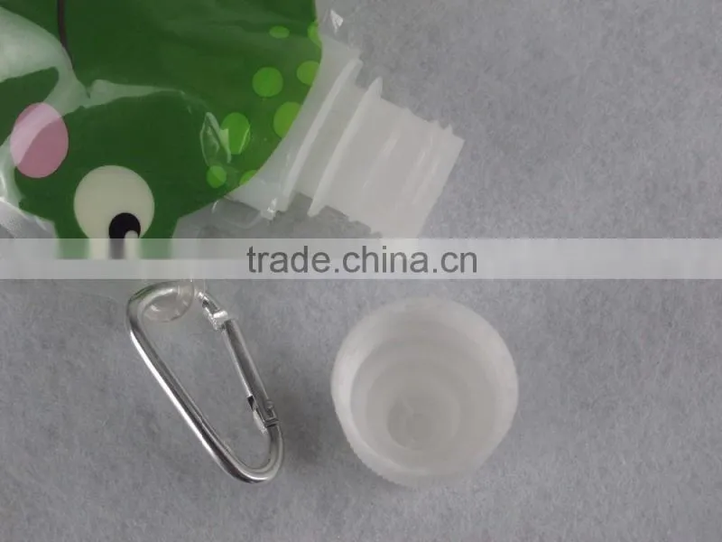 cartoon shape water bottle/ plastic foldable water bottle/BPA free water bottle