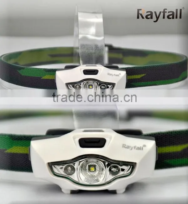 Shenzhen rayfall hot direct selling 3 led head torch led with red sos lighting mode