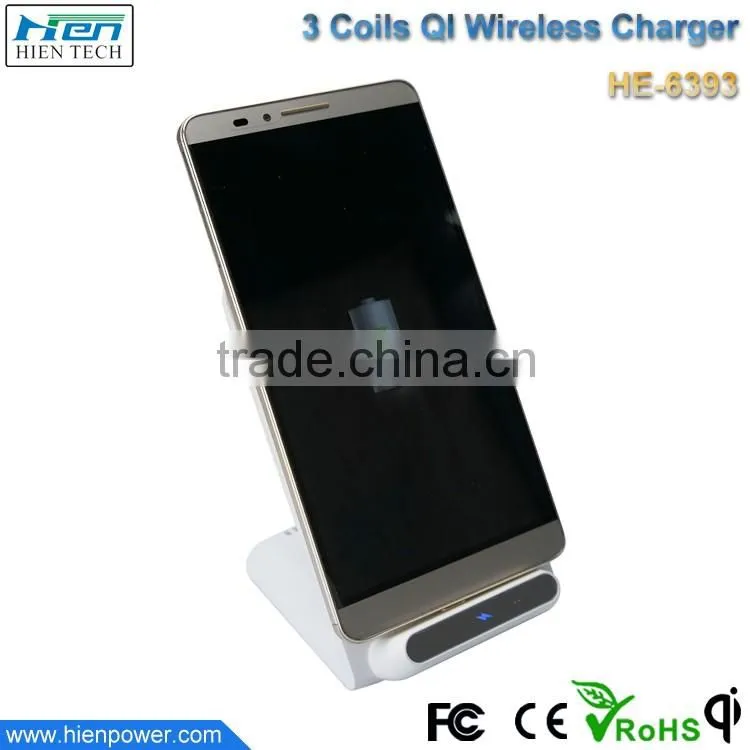 3 coil For all Phones Charging Qi Wireless Charger Stand