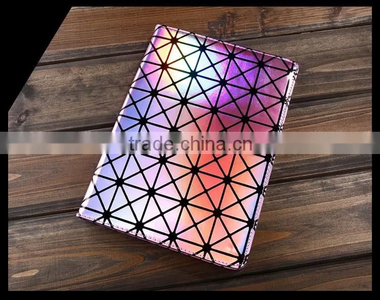 For iPad Mini Sleeve Leather Case Laser Drilling Flip Stand Cover Wallet Case