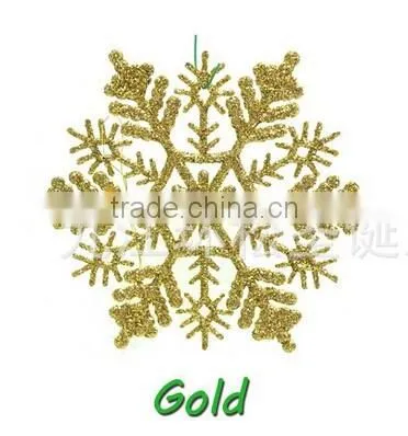 decoration christmas plastic glitter snowflake