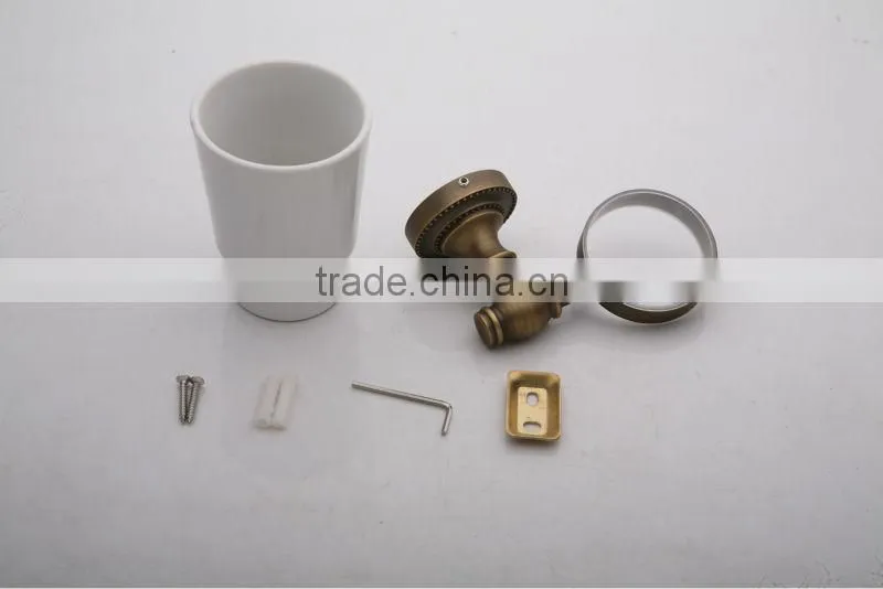 Classic Copper Pure Ceramic Single Tumbler Holder for Bathroom Accessories