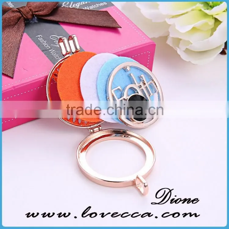 2016 New Design Locket Round Fashion Aromatherapy Perfume Necklace