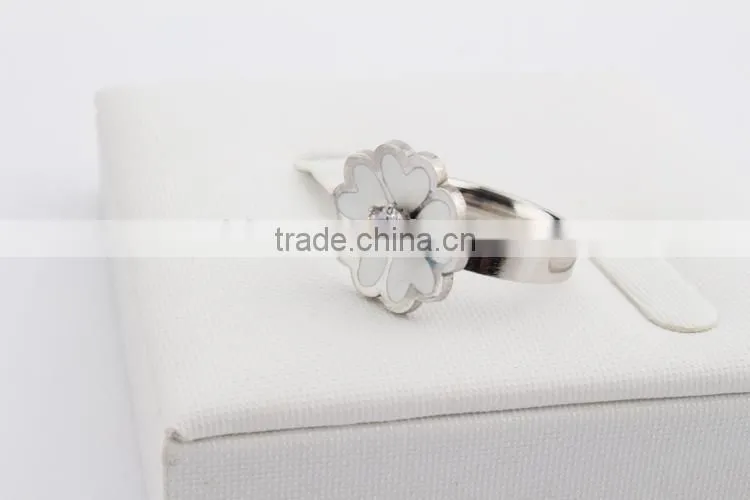wholesale new design solid silver flower ring