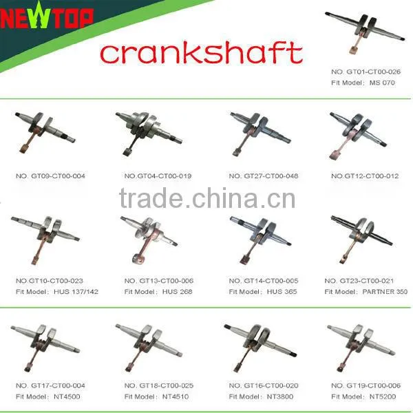 Chain saw spare part crankshaft for different brand chainsaw