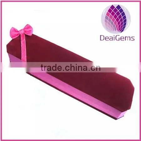 luxury velet jewlery packaging box for lady necklace factory price