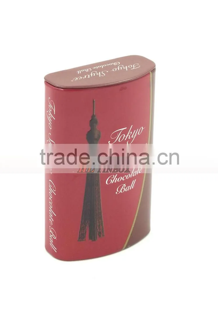 Special Shape Candy Chocolate Tin Can with Hinged