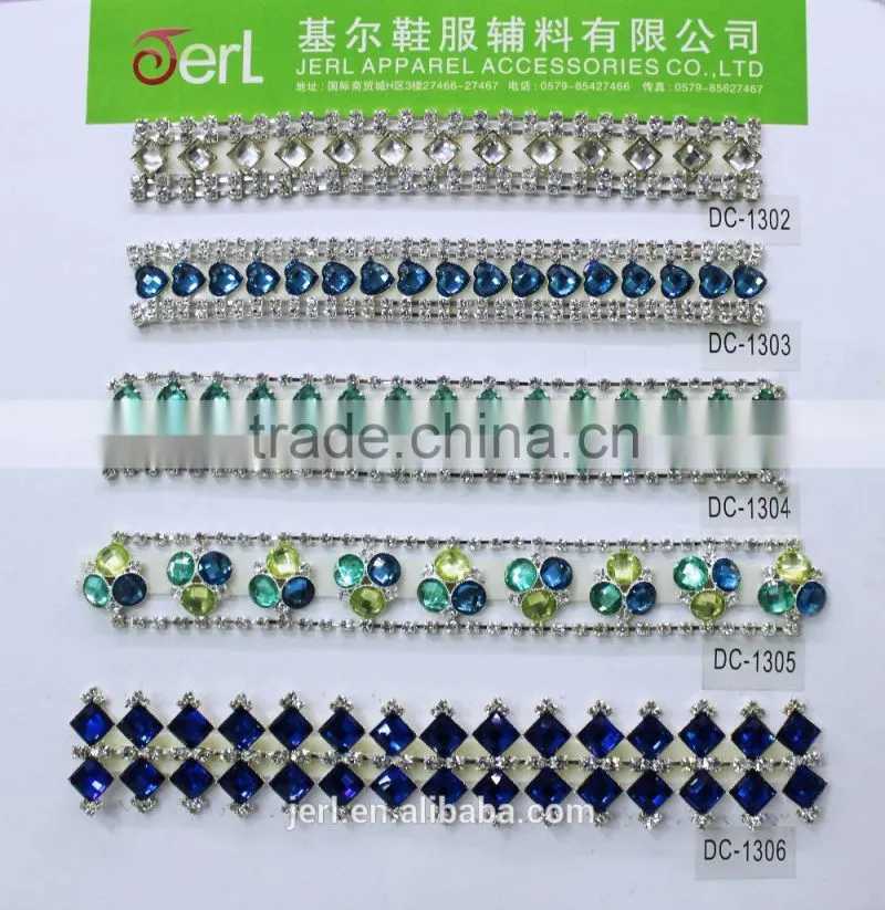 Crystal cupchain rhinestone color cup chain for women rhinestone necklace chain
