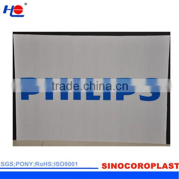 puncture resistance and conductive pp corrugated recyclable signboard