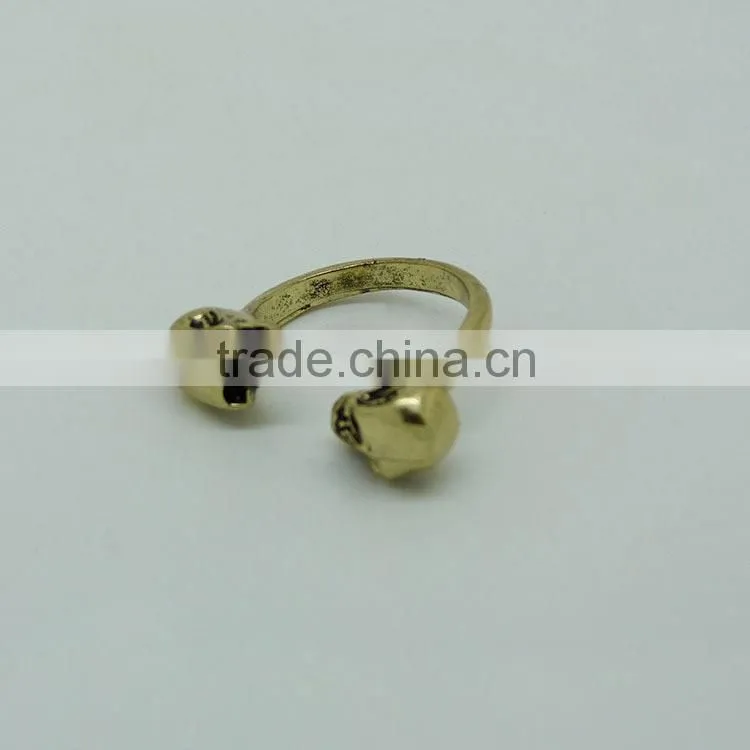 New fashion jewelry double-end human skeleton ring