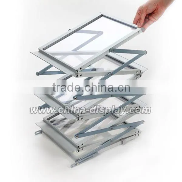 Acrylic panel A3 A4 ZigZag literature rack flyers holder