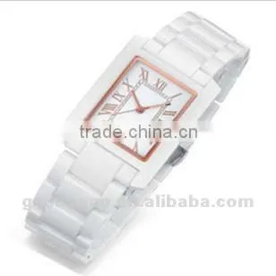 Fashion Wristwatch for women, white ceramic wristwatch