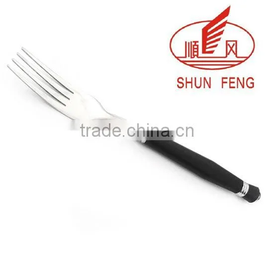Plastic black handle flatware