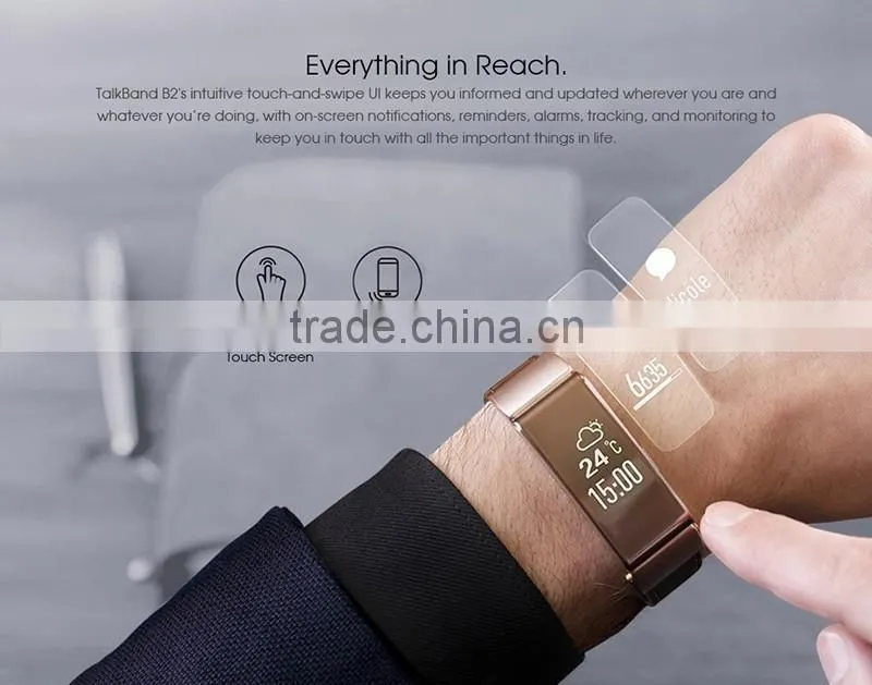 Original Huawei TalkBand B2 Bluetooth Smart Bracelet Fitness Wearable Sports Compatible smart Mobile Phone Device Wristbands