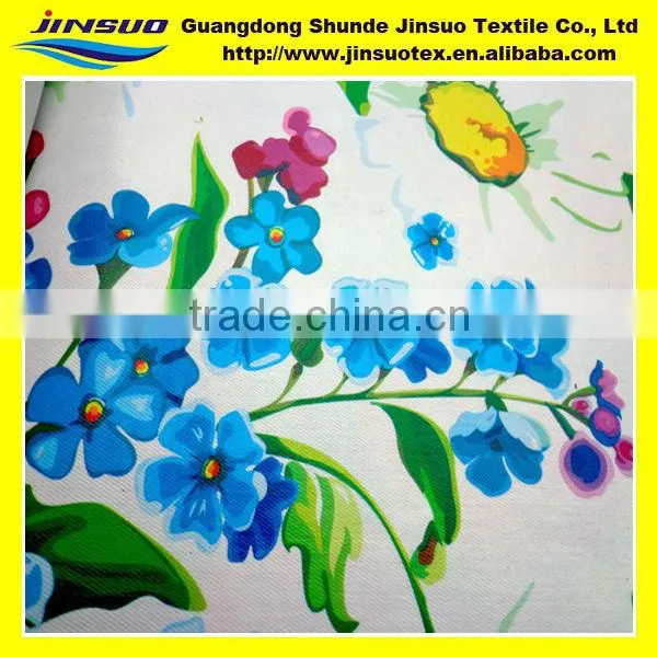 2016 china manufacture waxed pattern printed denim fabric