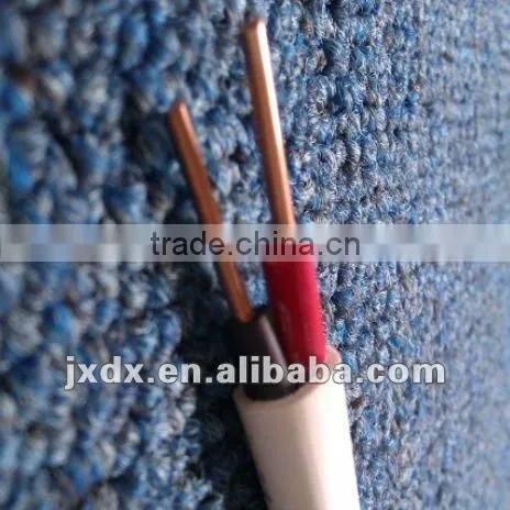 solid conductor flat red and black power cable for electric wiring